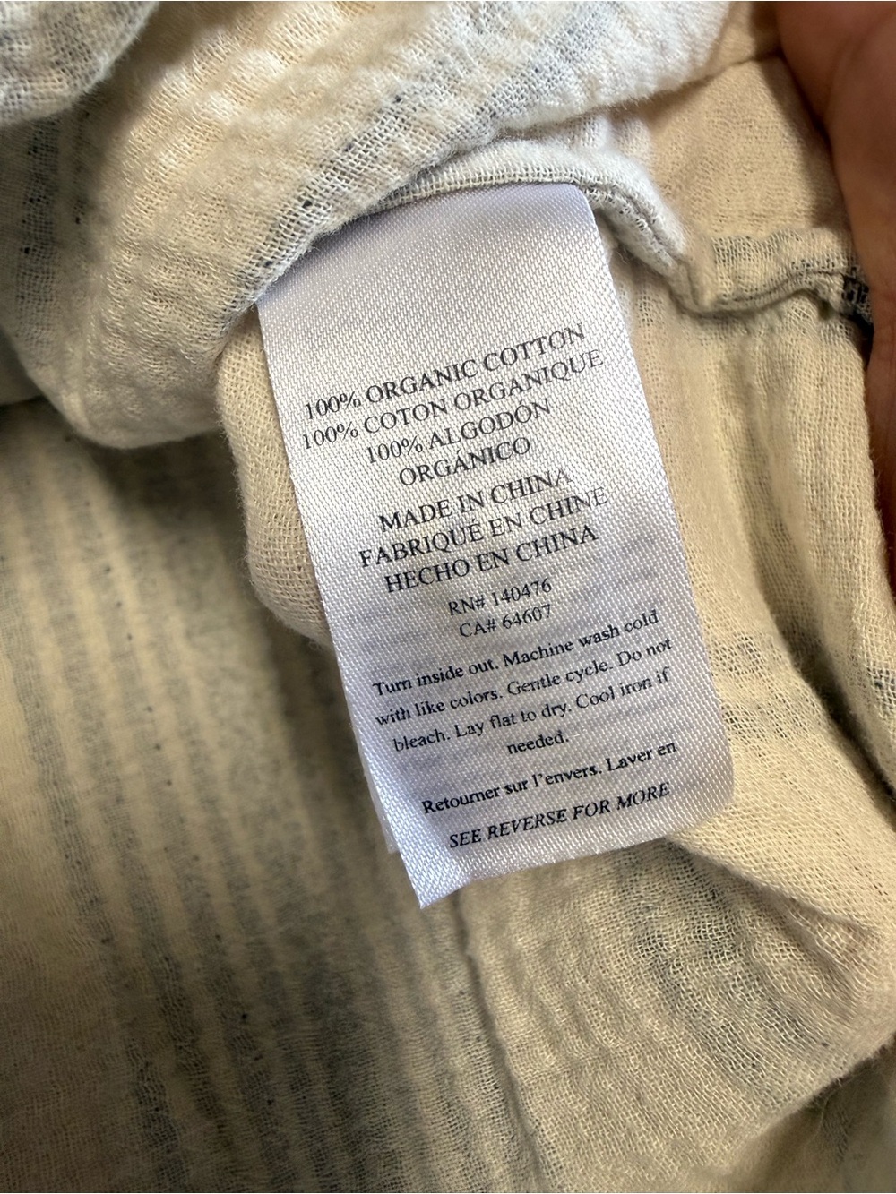 Faherty Woman’s Organic Cotton Gauze Desmond Striped Top - Picture 5 of 6